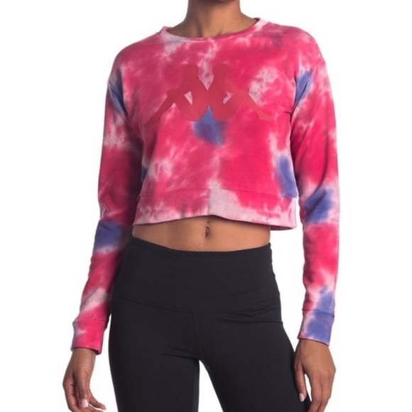 Kappa Authentic Galz Cropped Tie Dye Sweatshirt - Picture 1 of 10
